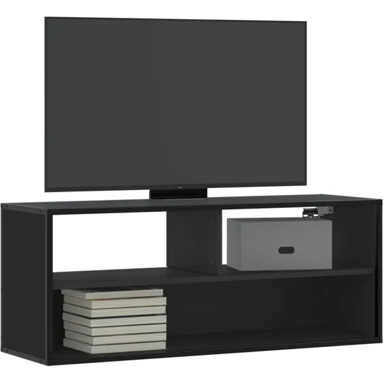 vidaXL tv-bord 100x31x39,5 cm konstrueret træ og metal sort