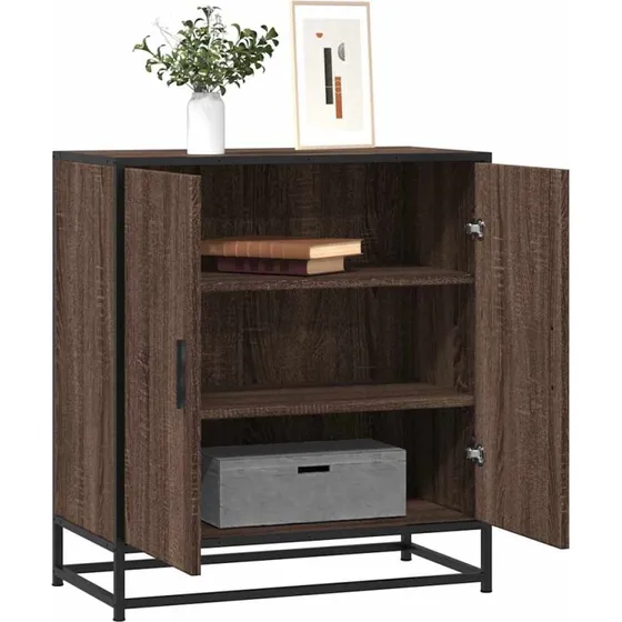 vidaXL Skab 68x35x76 cm Konstrueret Træ og Metal Brun