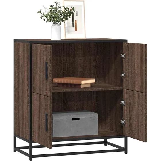 vidaXL Skuffeskab 68x35x76 cm Konstrueret Træ Brun
