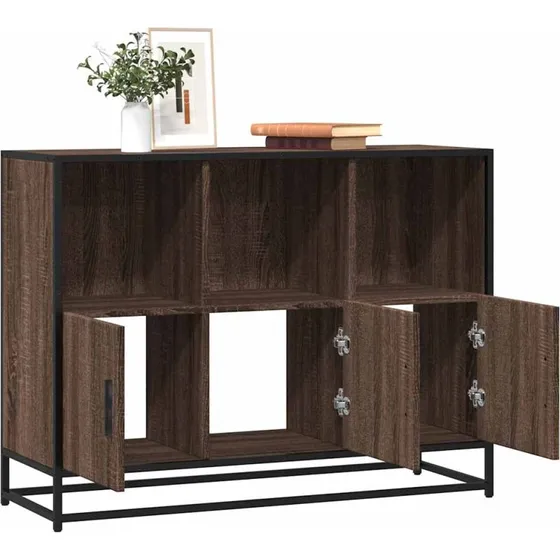 vidaXL Skænk 100x35x76 cm Konstrueret Træ Brun