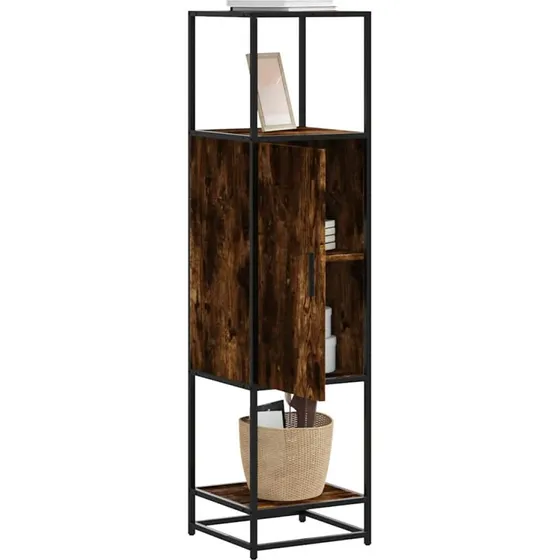 vidaXL Skab Sonoma-Eg 35,5x35x139 cm Konstrueret Træ og Metal