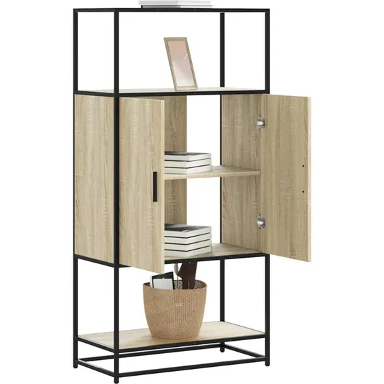 vidaXL Skab Sonoma-EG 68x35x139 cm Konstrueret Træ og Metal