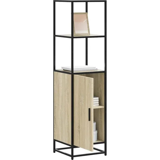 vidaXL Skab Sonoma-EG 35,5x35x139 cm Konstrueret Træ og Metal