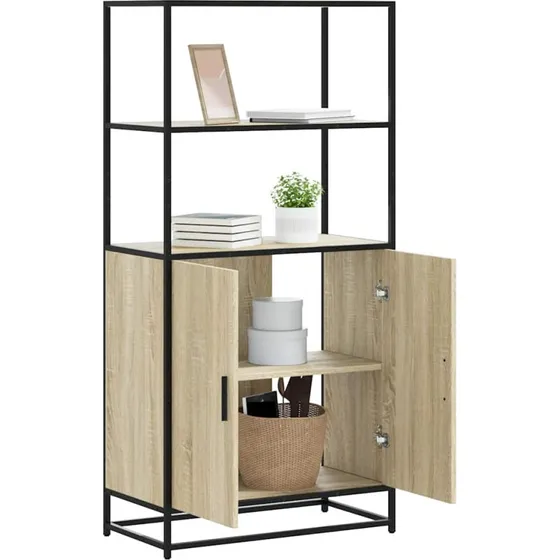 vidaXL Skab Sonoma-EG 68x35x139 cm Konstrueret Træ og Metal