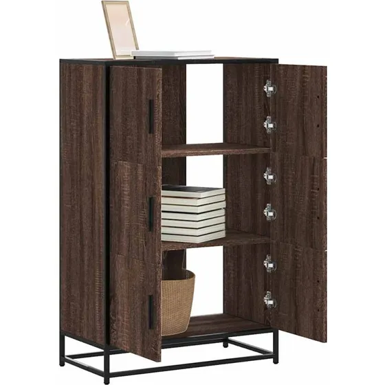 vidaXL Skab 68x35x106,5 cm Konstrueret Træ og Metal Brun