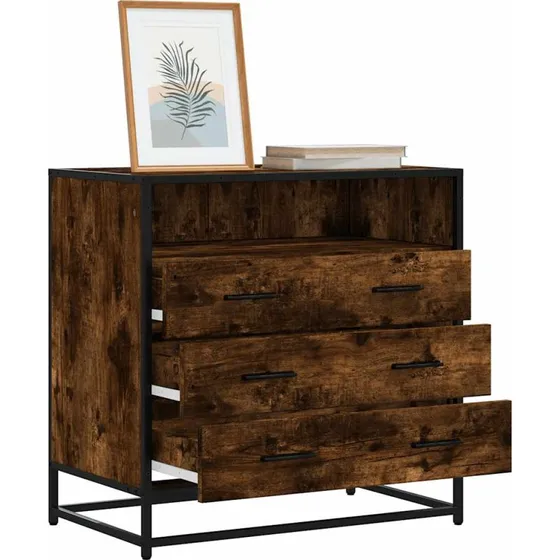 vidaXL Kommode 70x41x70 cm røget egetræsfarve