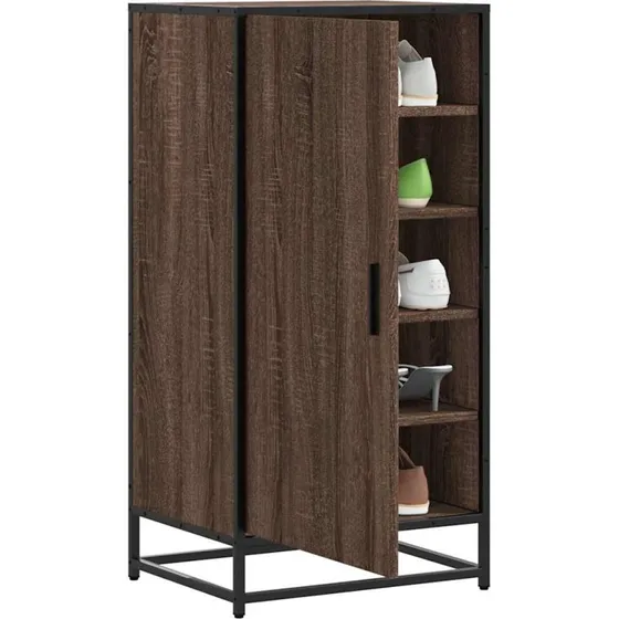 vidaXL Skoreol 48x38x97,5 cm Konstrueret Træ Brun