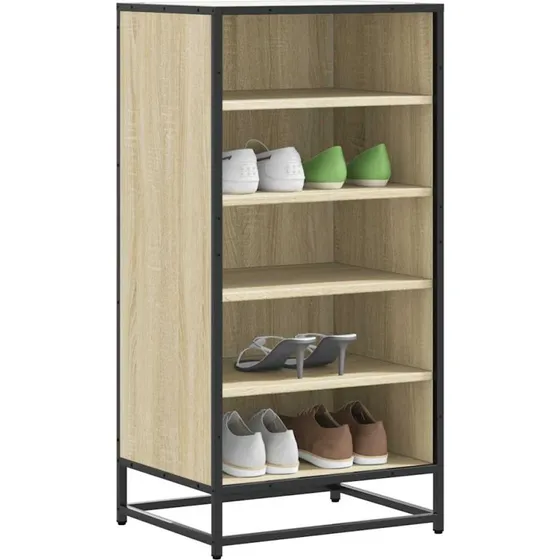 vidaXL Skoreol 48x38x97,5 cm Konstrueret Træ Sonoma-eg