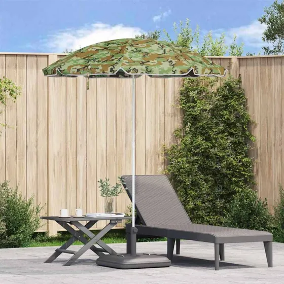 vidaXL Strandparasol Grøn 206x206x212 cm