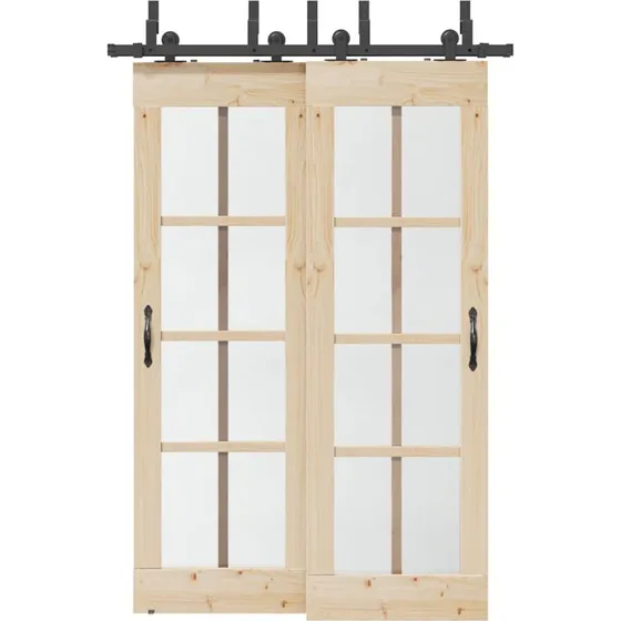 vidaXL skinnesæt til skydedør 152,5 cm, stål, sort