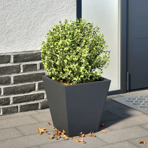 vidaXL Plantekasse 30x30x30 cm Stål Antracitgrå