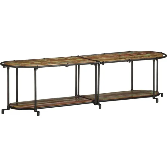 vidaXL tv-bord 160x42x40 cm massivt genbrugstræ