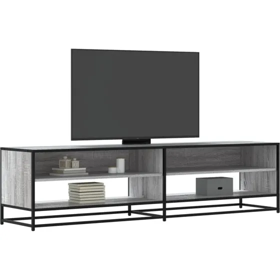 vidaXL Tv-skab 180,5x40x46 cm konstrueret træ grå sonoma-eg
