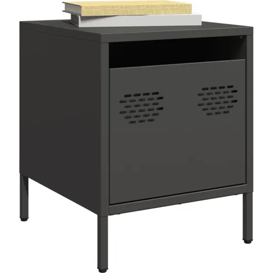 vidaXL sengebord 35x39x43,5 cm stål sort