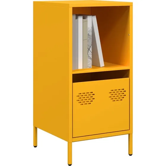 vidaXL Skab 35x39x73,5 cm Koldvalset Stål Sennepsgul