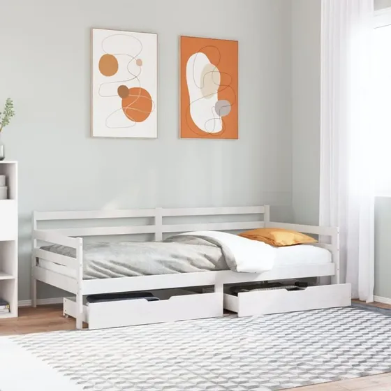vidaXL Daybed med skuffer 80x200 cm massivt fyrretræ