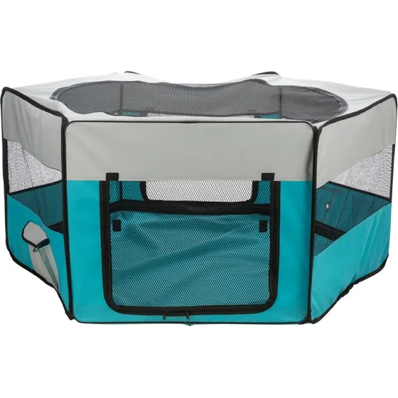 Trixie løbegård/indhegning ø150 x 65 cm turkis/lysegrå