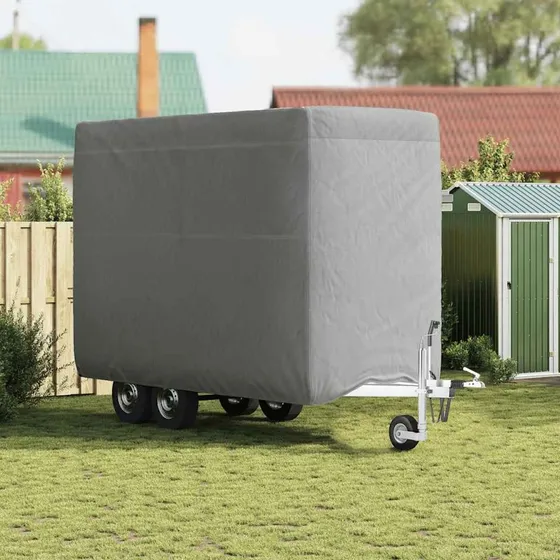 vidaXL Hestetrailerovertræk 334x148x230 cm grå