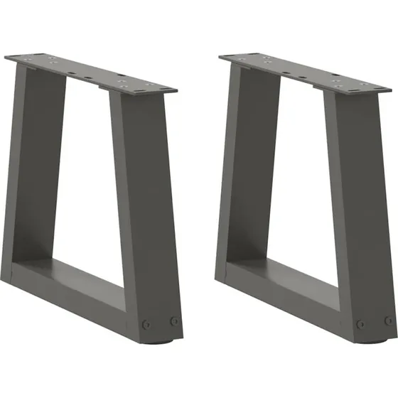 vidaXL V-formet sofabordben 2 stk. antracit 30x(30-31,3) cm stål