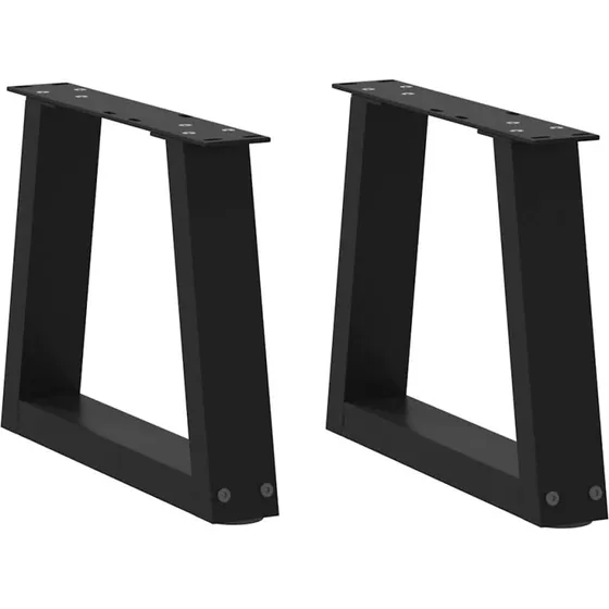 vidaXL V-formet sofabordben 2 stk. sort 40x(30-31,3) cm stål