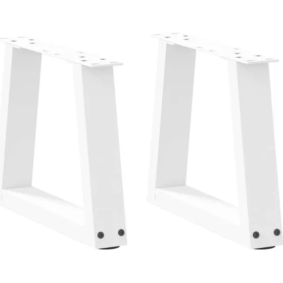 vidaXL V-formet sofabordsben 2 stk. hvid 40x(30-31,3) cm stål