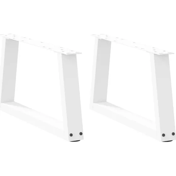 vidaXL V-Formet Sofabordben 2 stk. Hvid 50x(30-31,3) cm Stål
