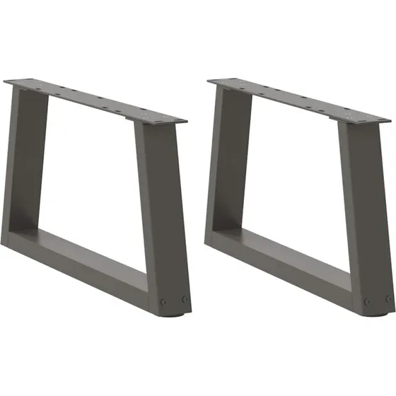 vidaXL sofabordsben V-formet 2 stk. antracit 50x(30-31,3) cm stål