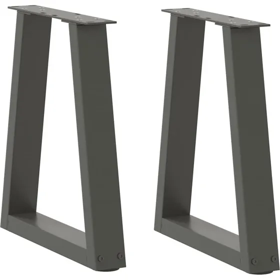 vidaXL V-formet sofabordsben 2 stk. antracit 28 x (42-43,3) cm stål