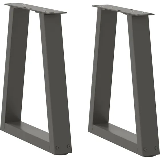 vidaXL V-formet sofabordsben 2 stk. antracit 38 x (42-43,3) cm stål