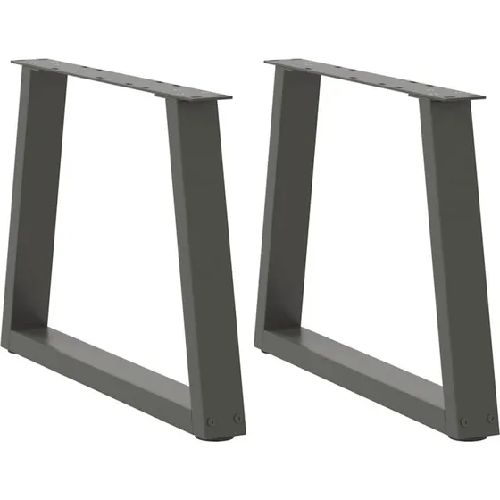 vidaXL V-formet sofabordsben 2 stk. antracit 70 x (42-43,3) cm stål