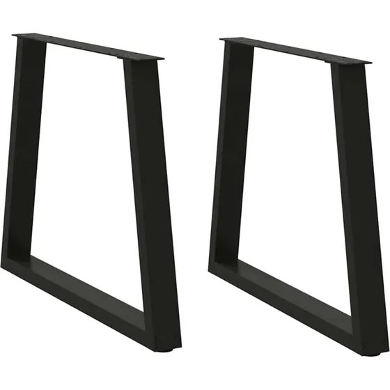 vidaXL V-formet spisebordsben 2 stk. sort 70 x (72-73,3) cm stål