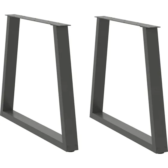 vidaXL V-formet spisebordsben 2 stk. antracit 70 x (72-73,3) cm stål