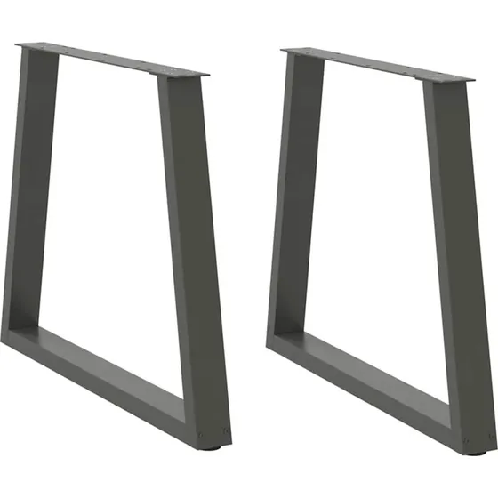 vidaXL V-formet spisebordsben 2 stk. antracit 80x(72-73,3) cm stål