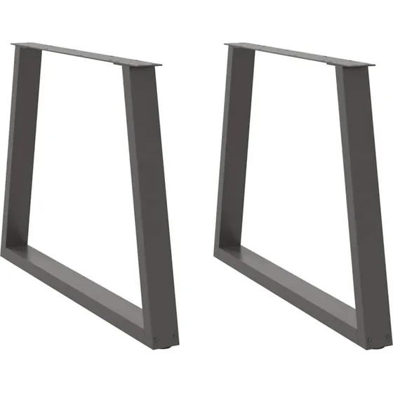 vidaXL V-formet spisebordsben 2 stk. antracit 100x(72-73,3) cm stål
