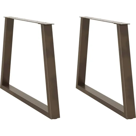vidaXL Spisebordsben V-Form 2 stk. Naturstål 100x(72-73,3) cm