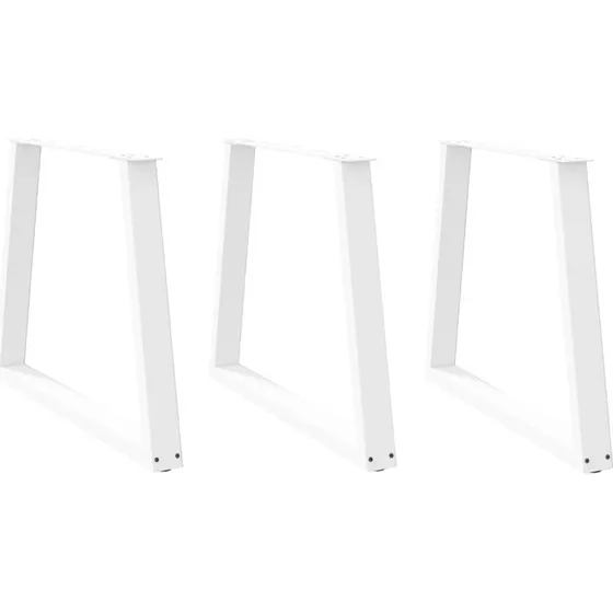 vidaXL V-formet spisebordsben 3 stk. hvid 80x(72-73,3) cm stål