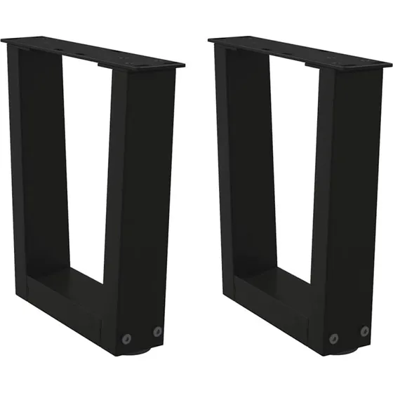 vidaXL sofabordsben V-formet 2 stk. sort 30x(30-31,3) cm stål