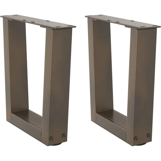 vidaXL V-formet sofabordsben 2 stk. naturstål 30x(30-31,3) cm