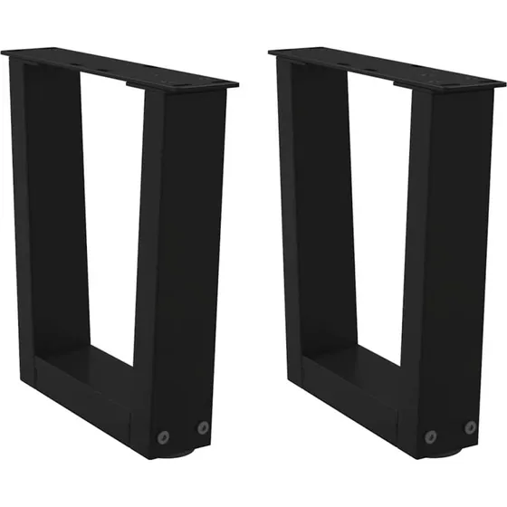 vidaXL V-formet sofabordben 2 stk. sort 40x(30-31,3) cm stål