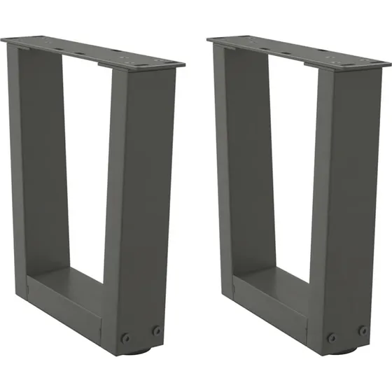 vidaXL sofabordsben V-formet 2 stk. antracit 40x(30-31,3) cm stål
