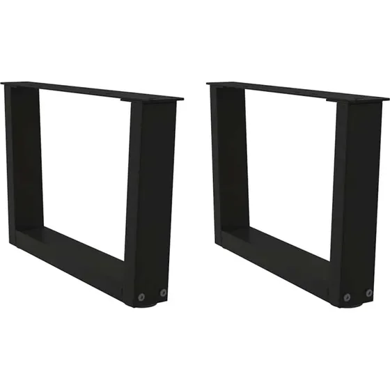 vidaXL sofabordsben V-formet 2 stk. sort 50x(30-31,3) cm stål