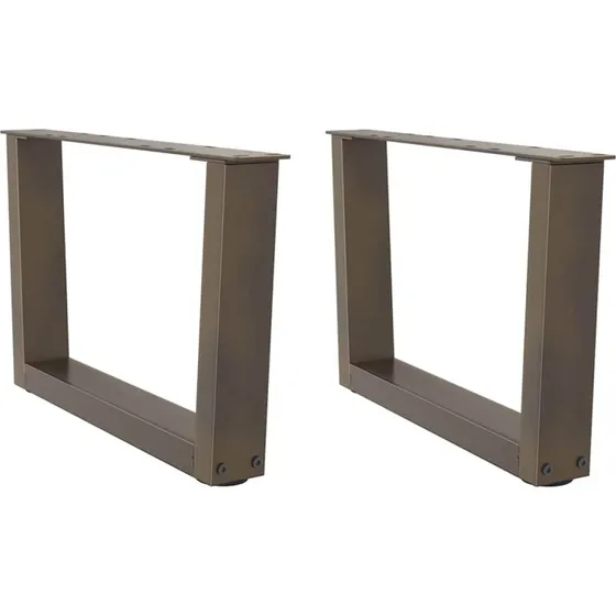 vidaXL V-formet sofabordsben 2 stk. naturstål 50x(30-31,3) cm