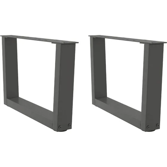 vidaXL sofabordsben V-formet 2 stk. antracit 50x(30-31,3) cm stål