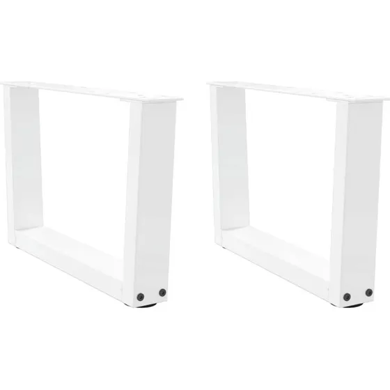 vidaXL sofabordsben V-formet 2 stk. hvid 60 x (30-31,3) cm stål