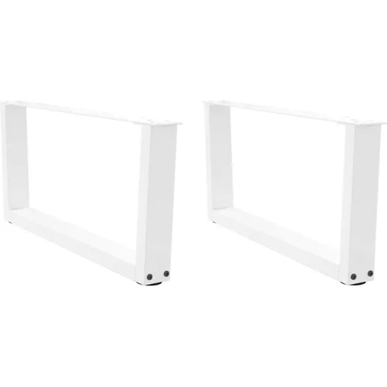 vidaXL V-formet sofabordsben 2 stk. hvid 70 x (30-31,3) cm stål