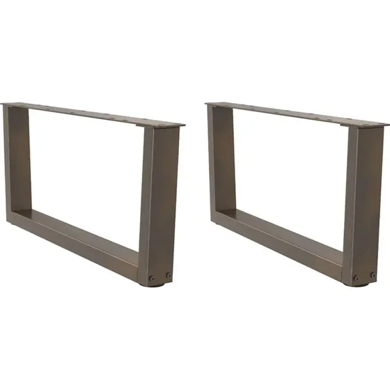 vidaXL V-formet sofabordsben 2 stk. naturstål 70x(30-31,3) cm