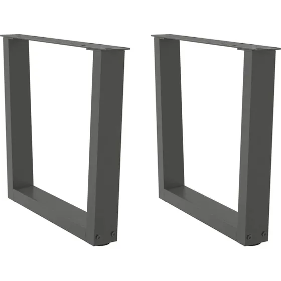 vidaXL V-formet sofabordsben 2 stk. antracit 50x(42-43,3) cm stål
