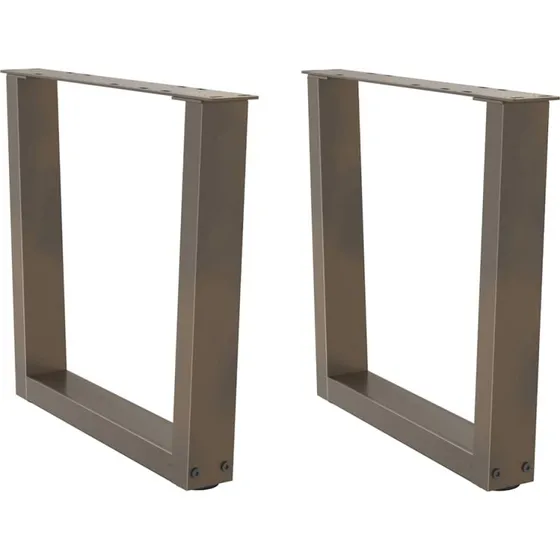 vidaXL sofabordsben V-formet 2 stk. naturstål 50x(42-43,3) cm