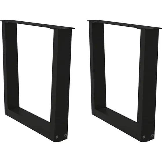 vidaXL V-formet sofabordsben 2 stk. sort 60 x (42-43,3) cm stål