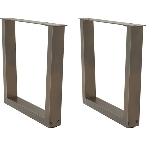 vidaXL sofabordsben V-formet 2 stk. naturstål 60x(42-43,3) cm